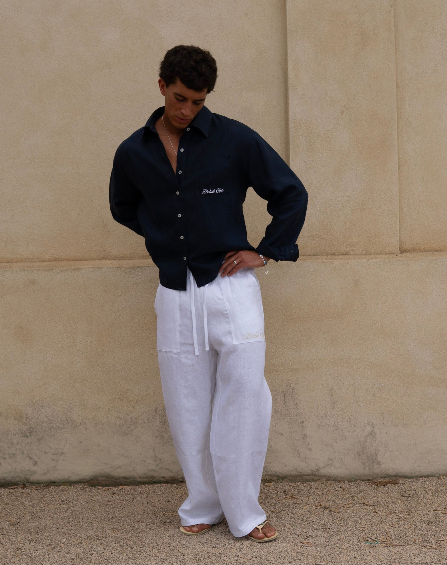 Formentera Linen Shirt | Navy Blue