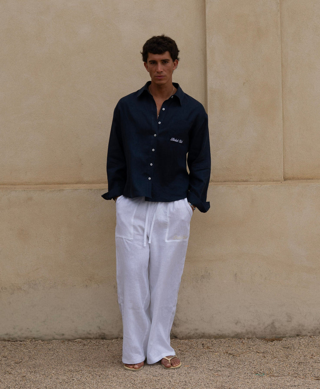 Formentera Linen Shirt | Navy Blue