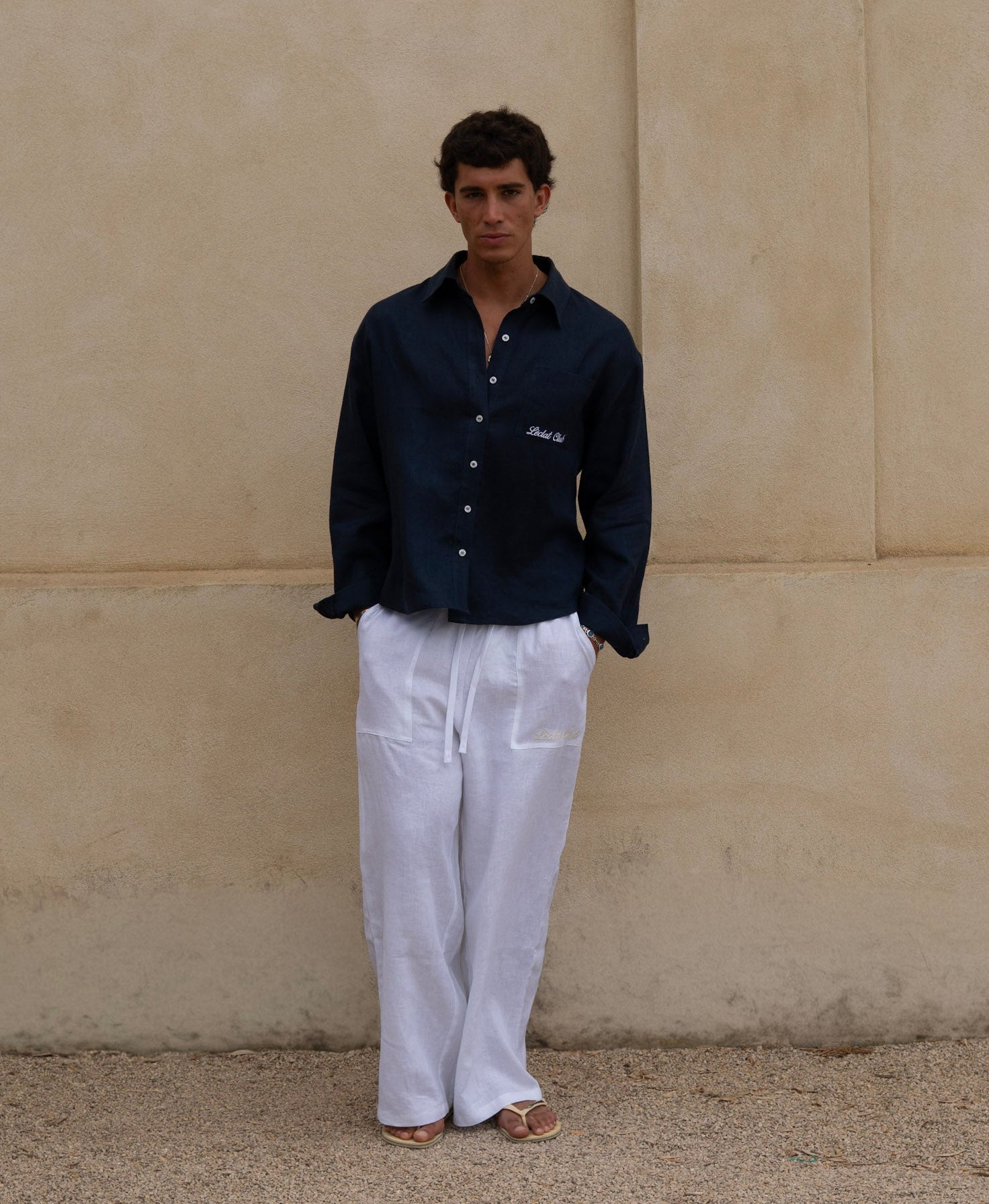 Formentera Linen Shirt | Navy Blue