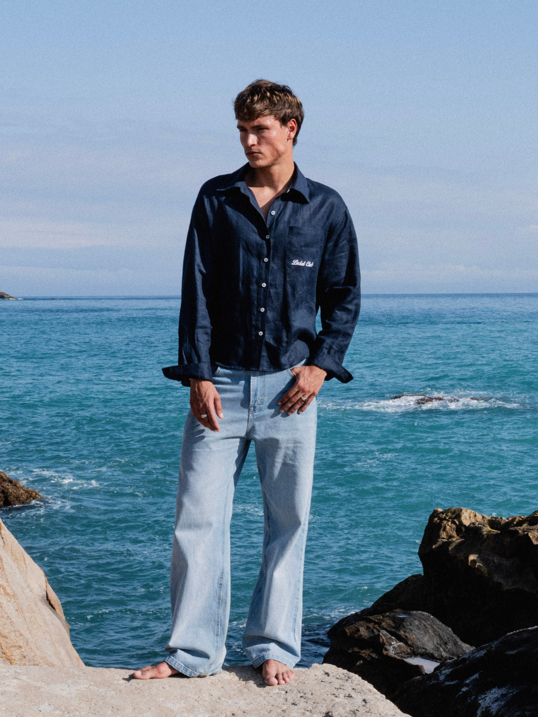 Formentera Linen Shirt | Navy Blue