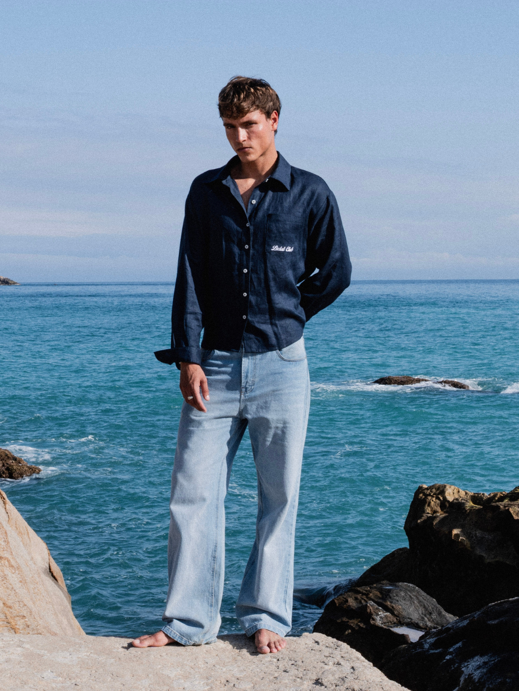 Formentera Linen Shirt | Navy Blue