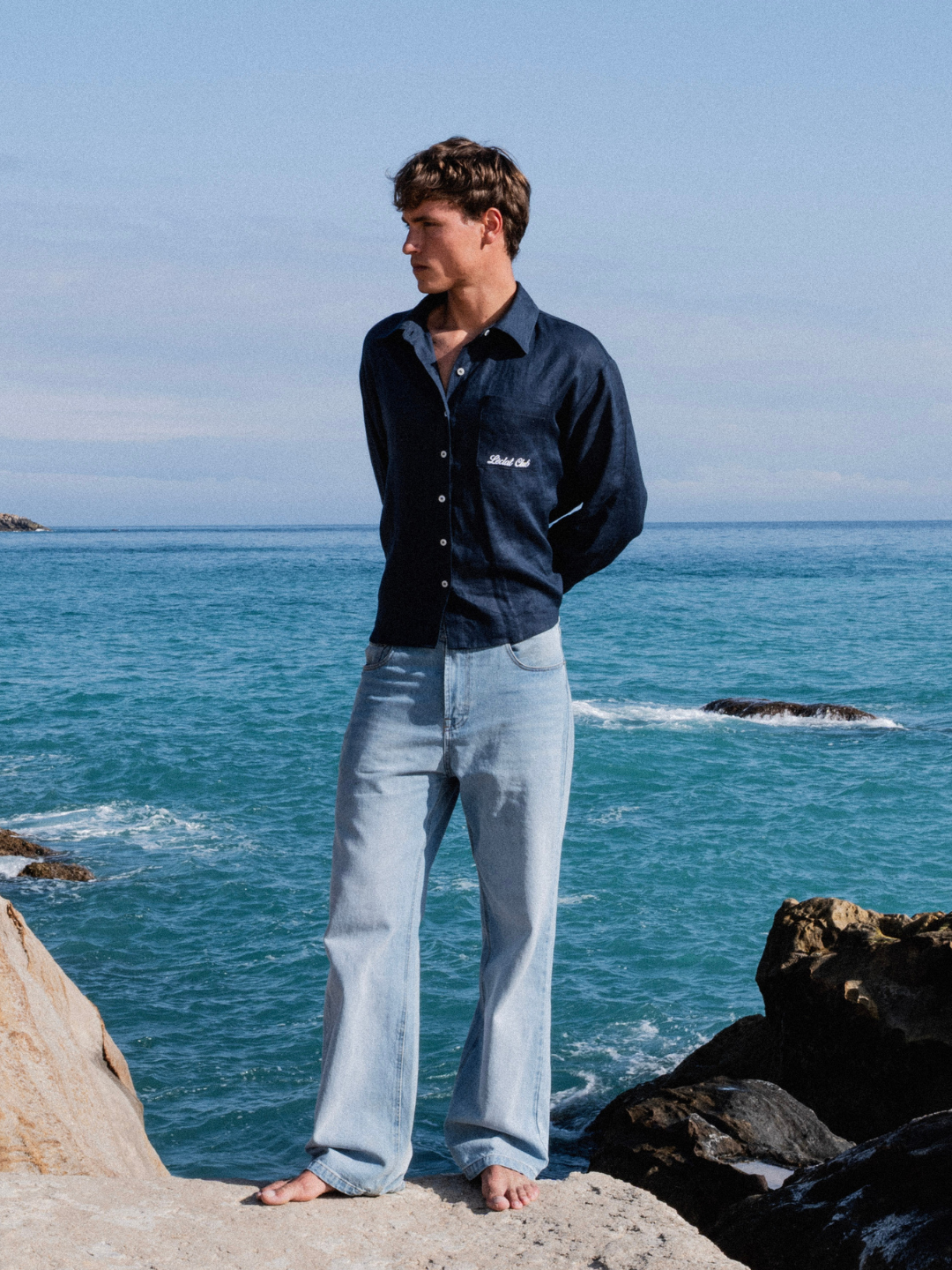 Formentera Linen Shirt | Navy Blue