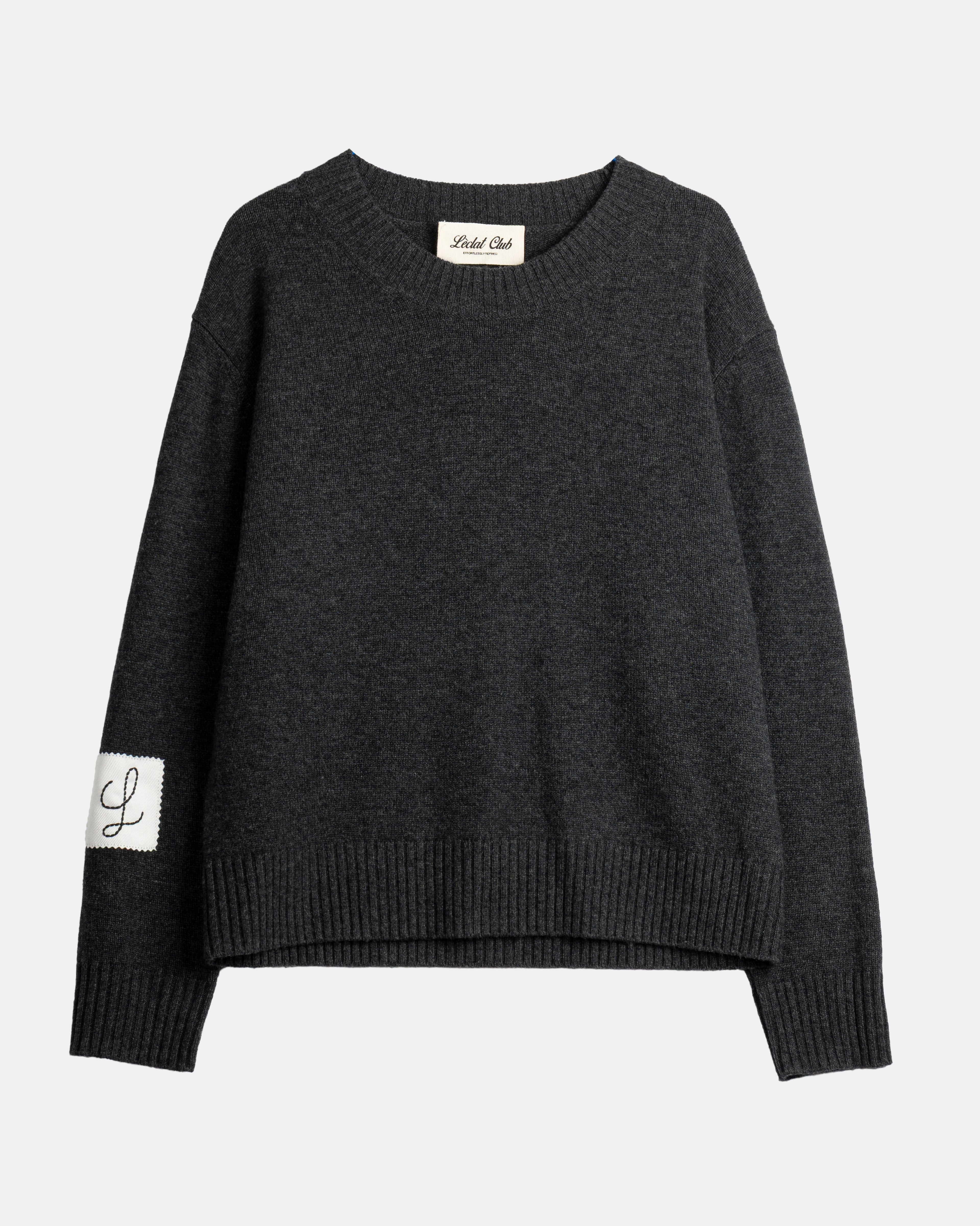 Refined Cashmere Sweater | Dark grey