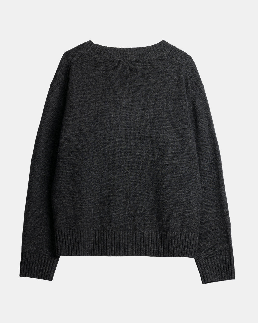 Refined Cashmere Sweater | Dark grey