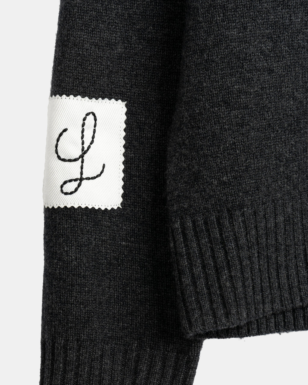 Refined Cashmere Sweater | Dark grey
