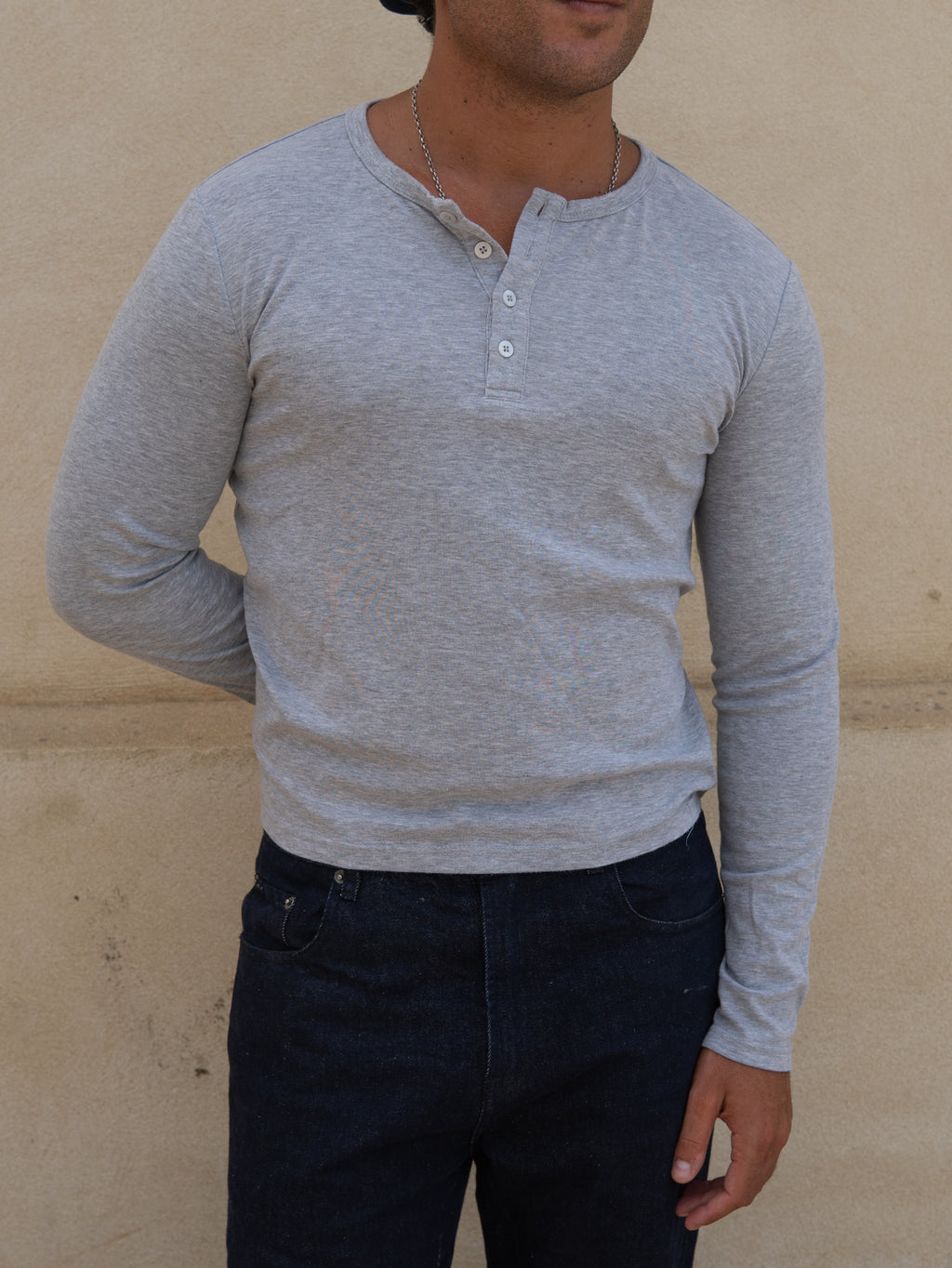 Essential Henley Shirt | Grey