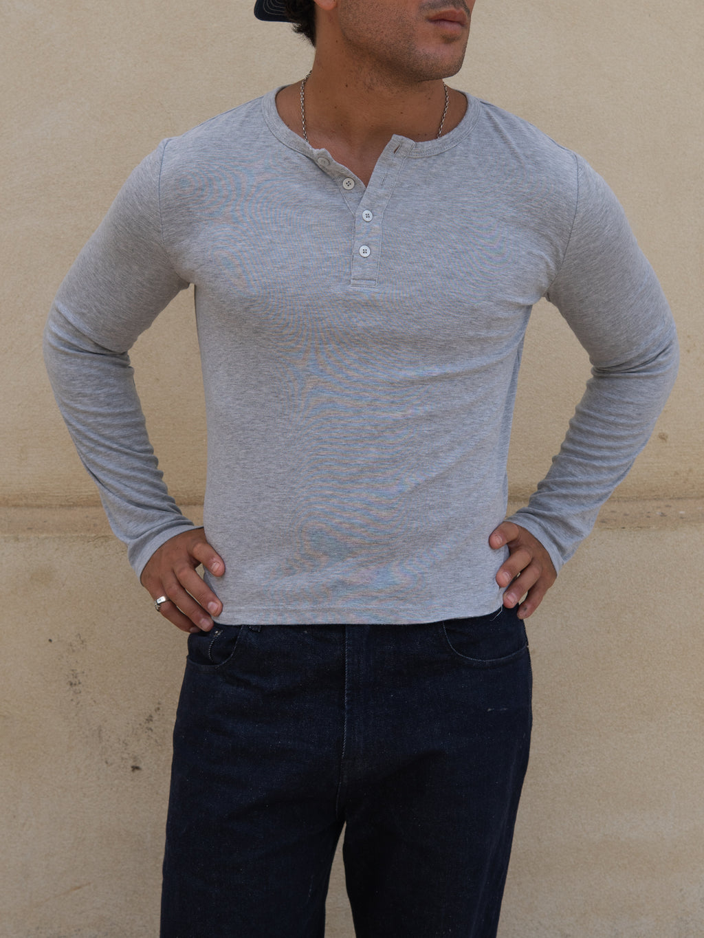 Essential Henley Shirt | Grey