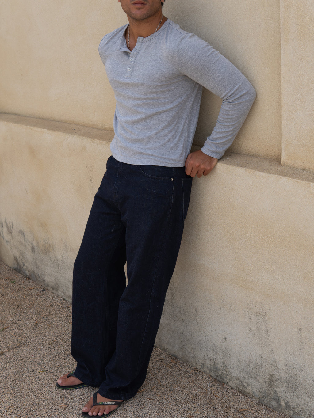 Essential Henley Shirt | Grey
