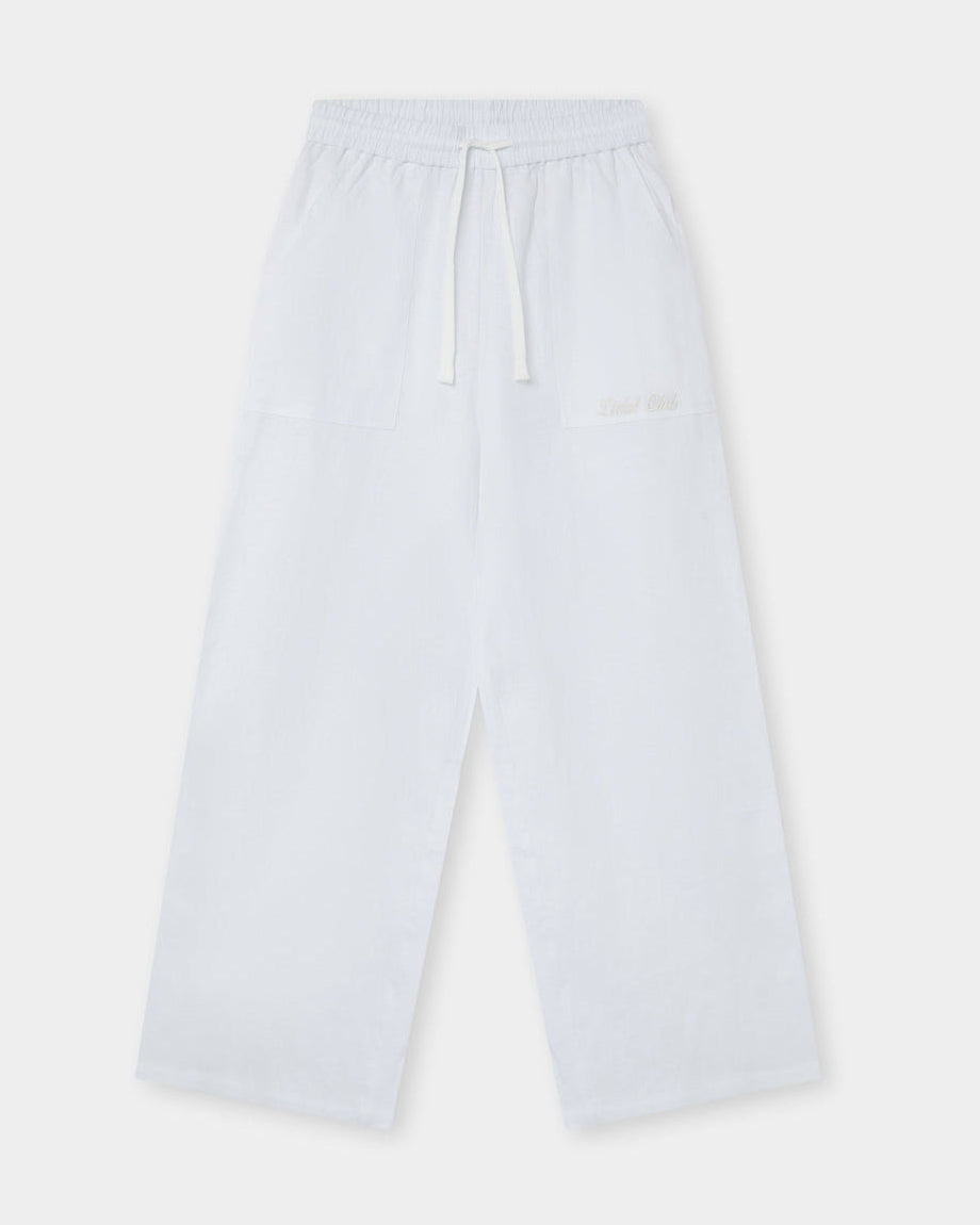 Tarida Linen Pants | White