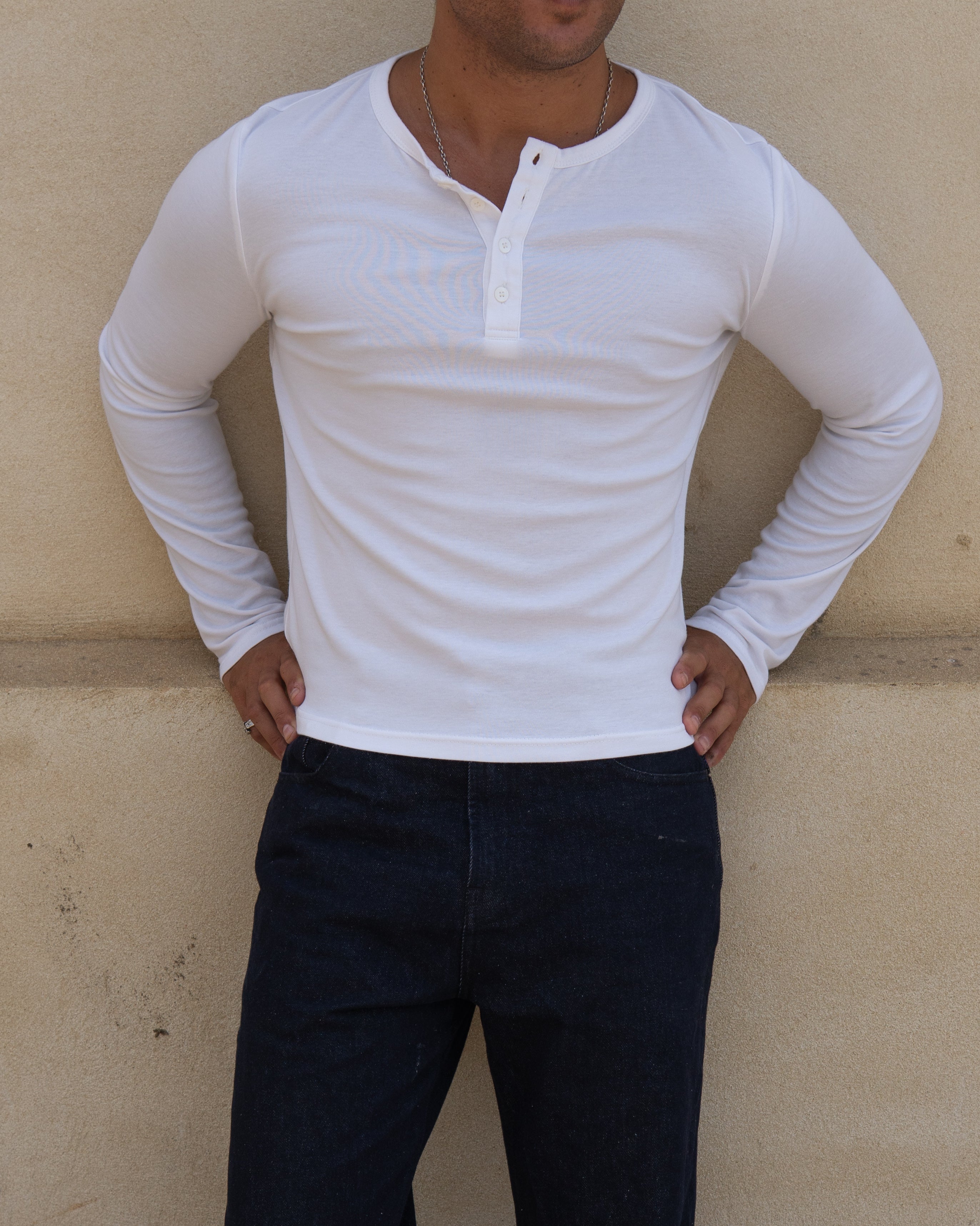 Essential Henley Shirt | White