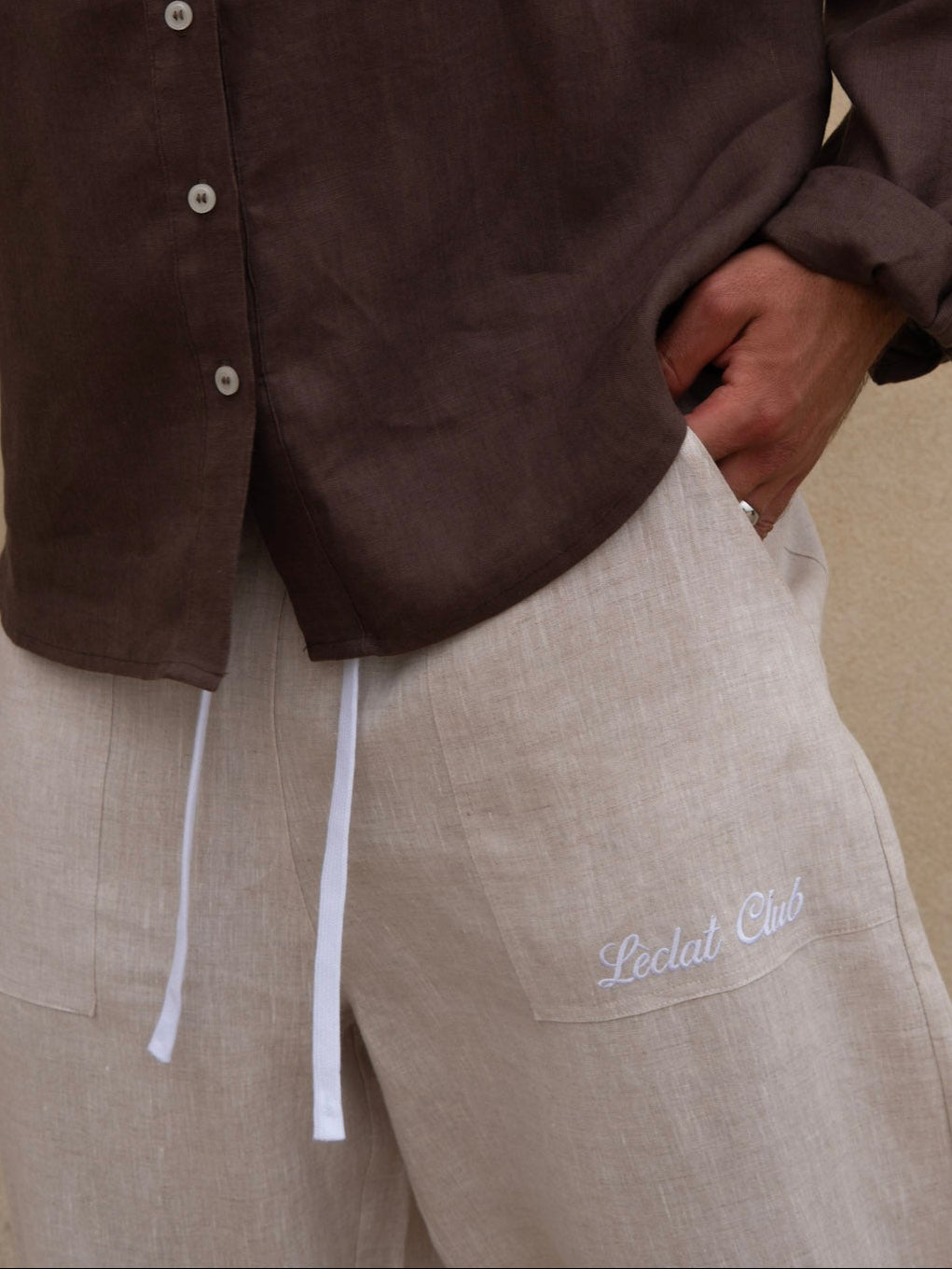 Tarida Linen Pants | Beige