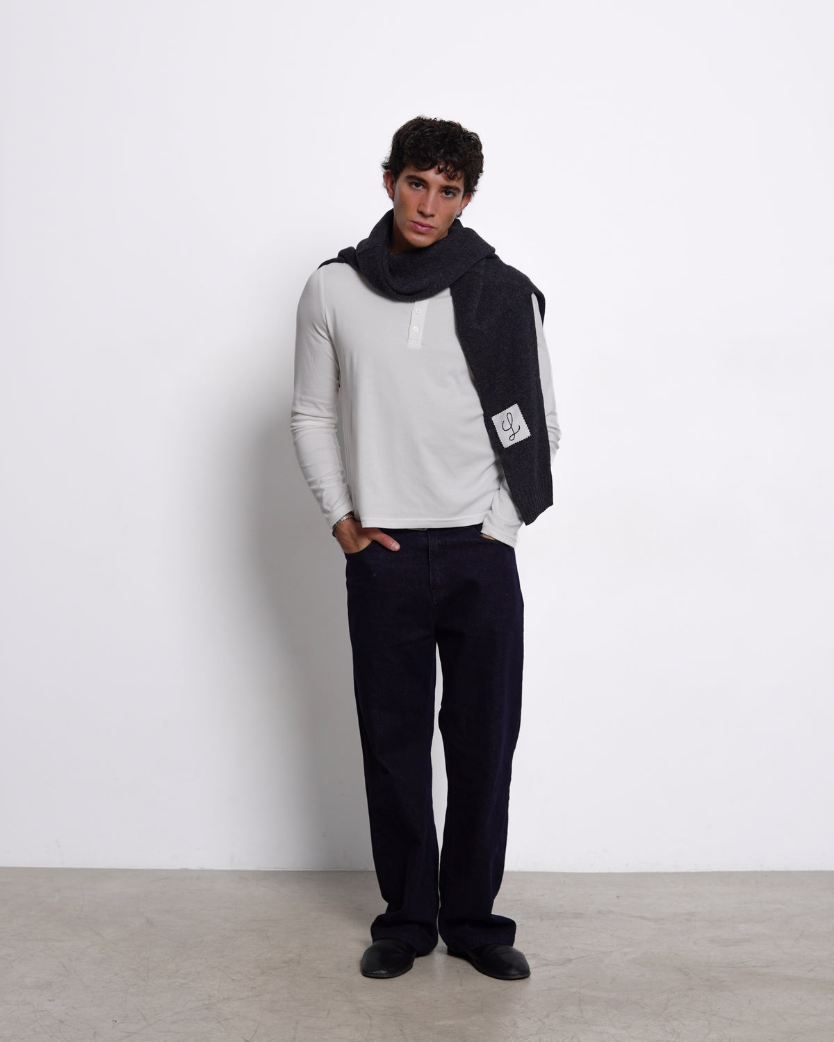 Essential Henley Shirt | White