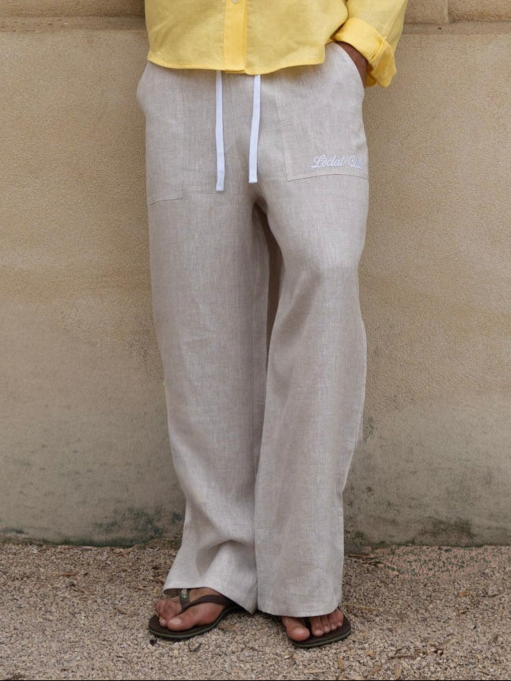 Tarida Linen Pants | Beige