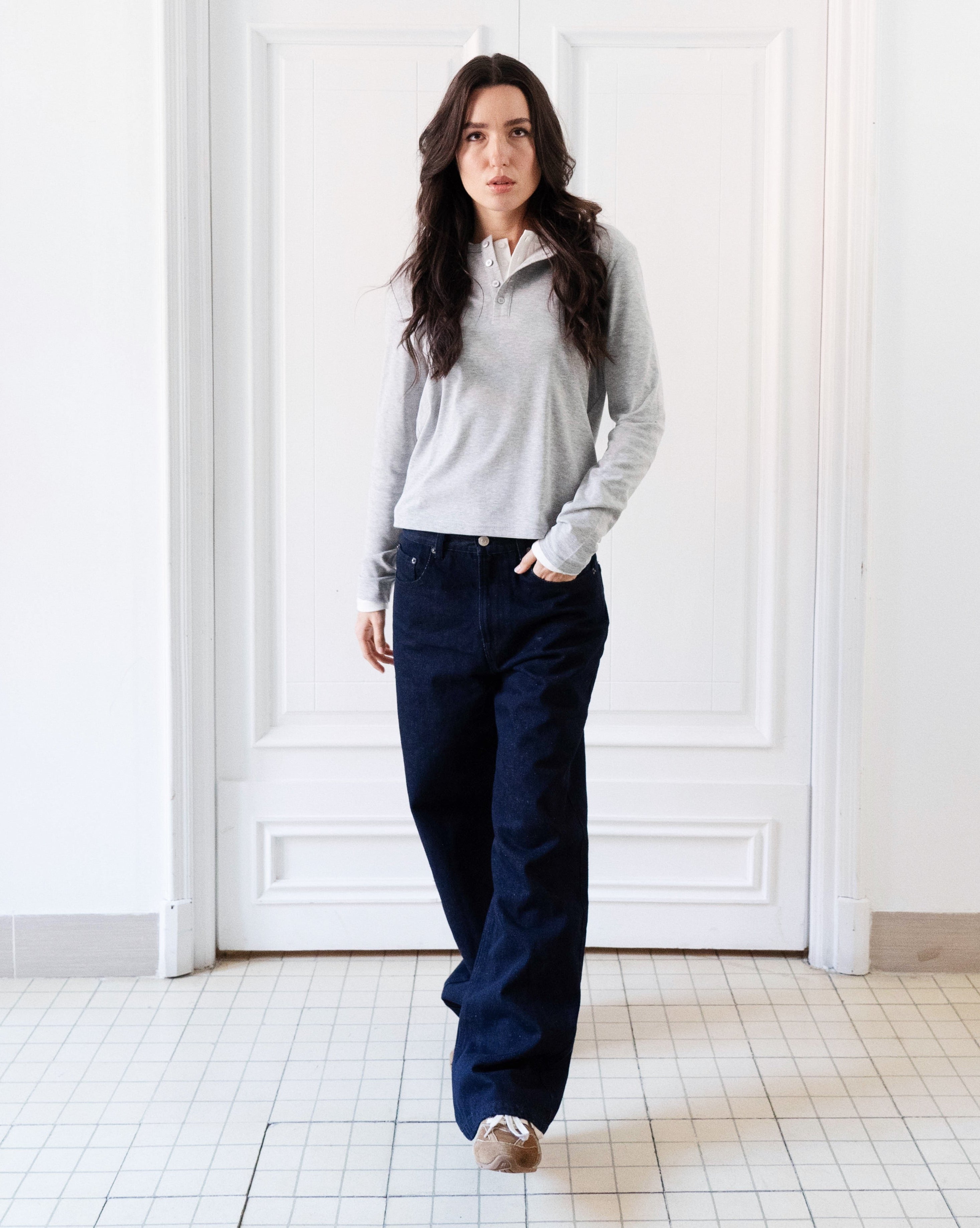 Essential Henley Shirt | Grey