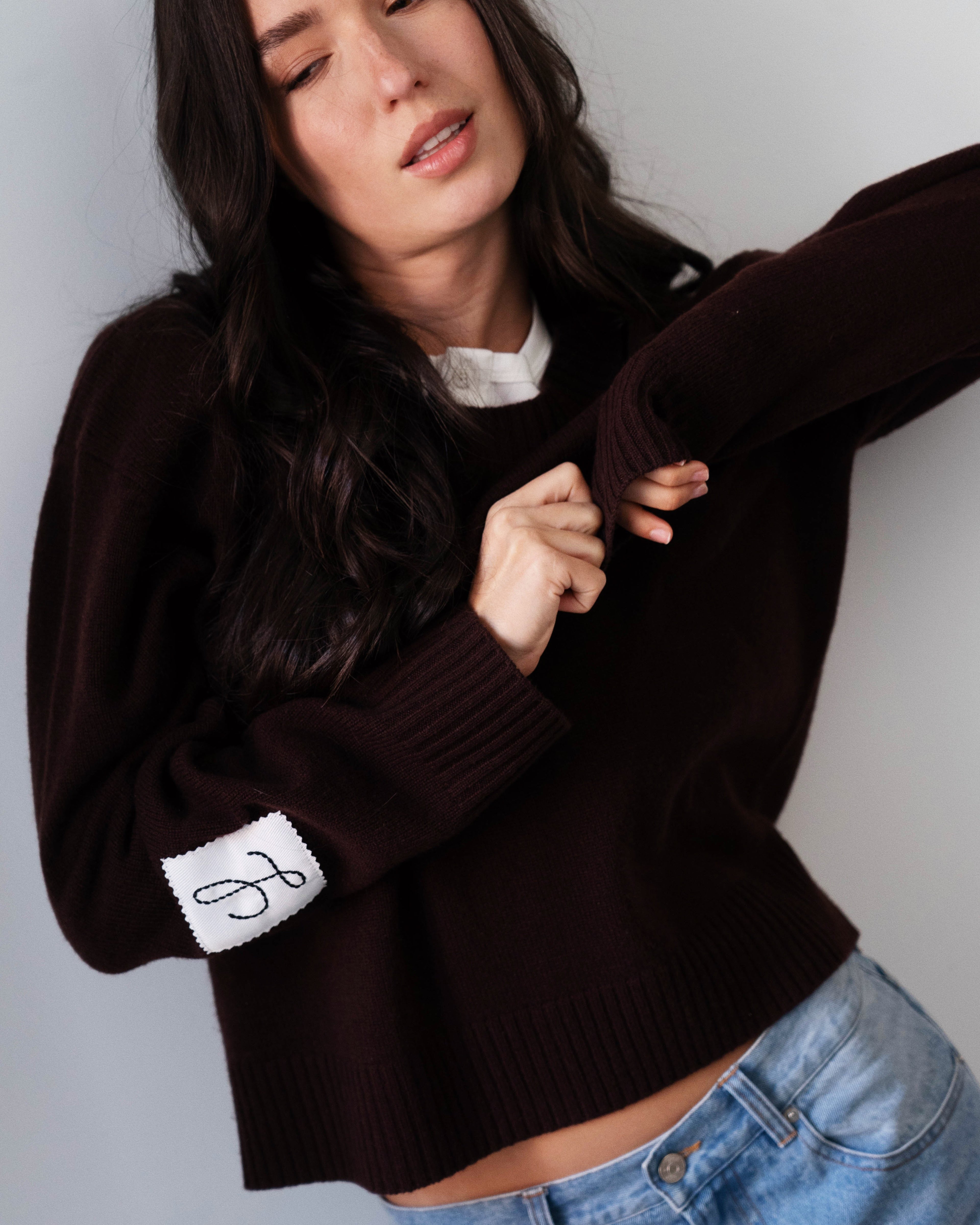 Refined Cashmere Sweater | Brown