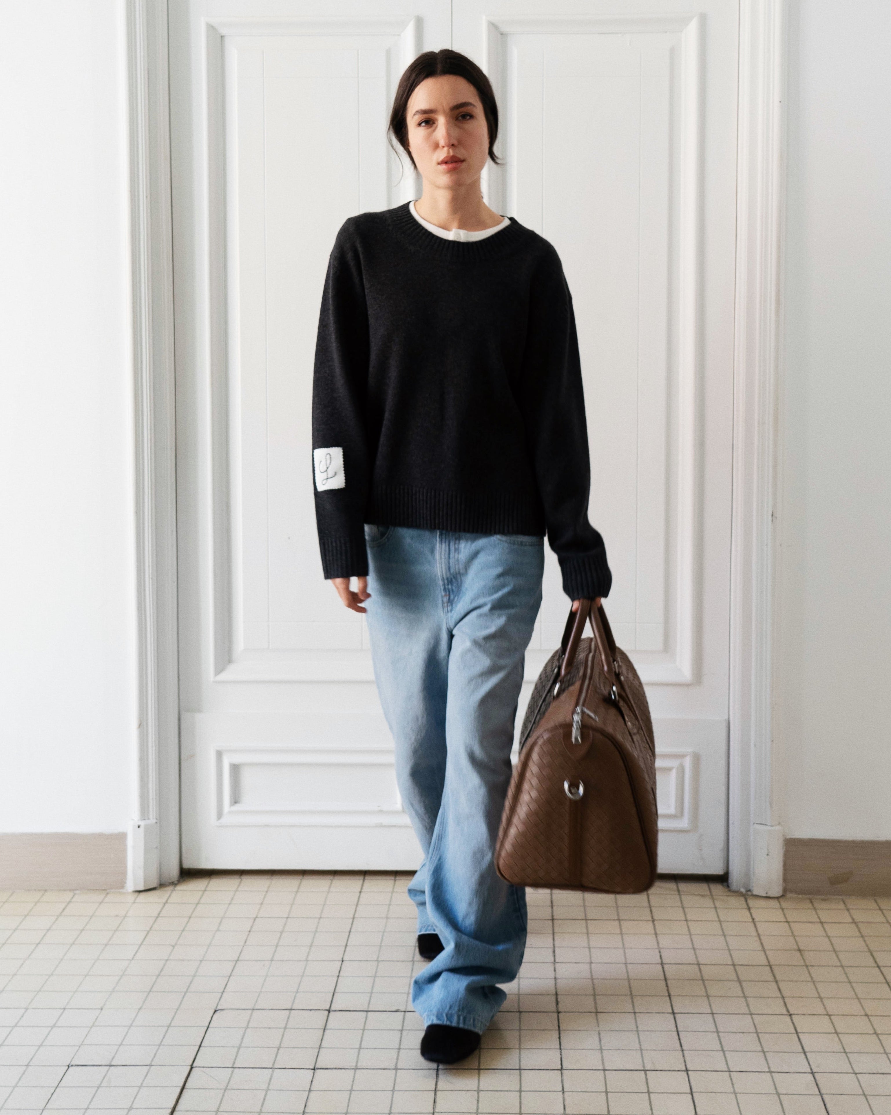 Refined Cashmere Sweater | Dark grey